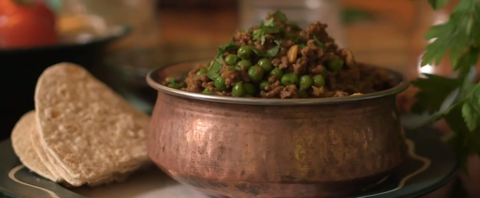Mince and peas